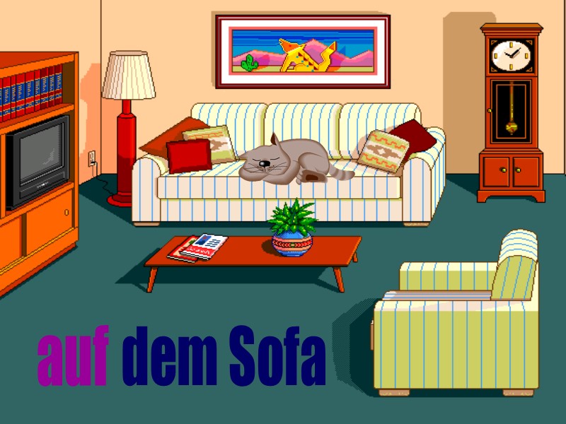 auf dem Sofa